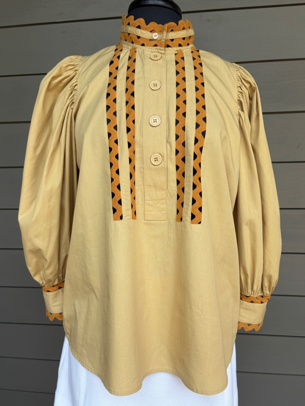 Antik Batik Mali Blouse With Puff Sleeves